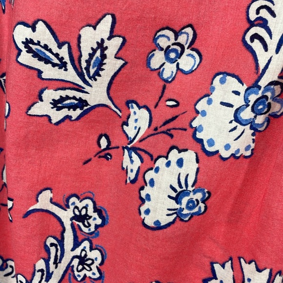 Joules Tank Top Blouse Size 14 Pink And Blue Print - Picture 4 of 9